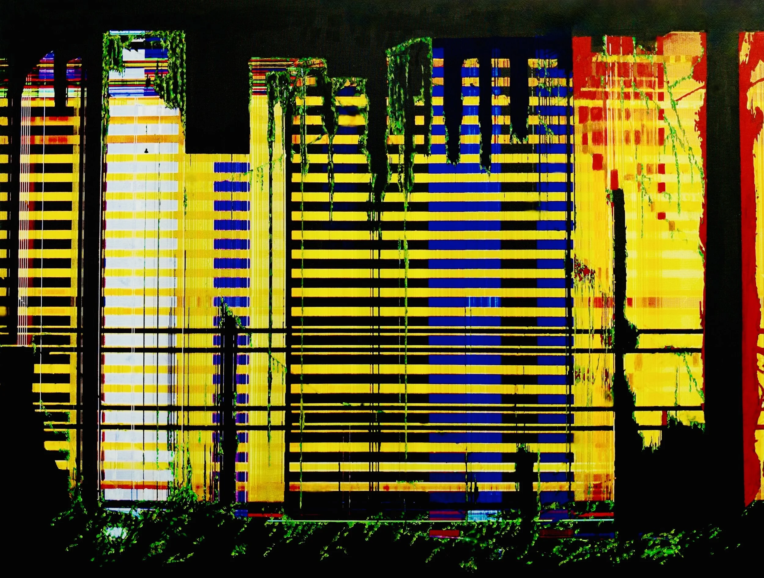 Metaverse City #5  x David Gamble (generative digital graphic | paint) | Edition of 3