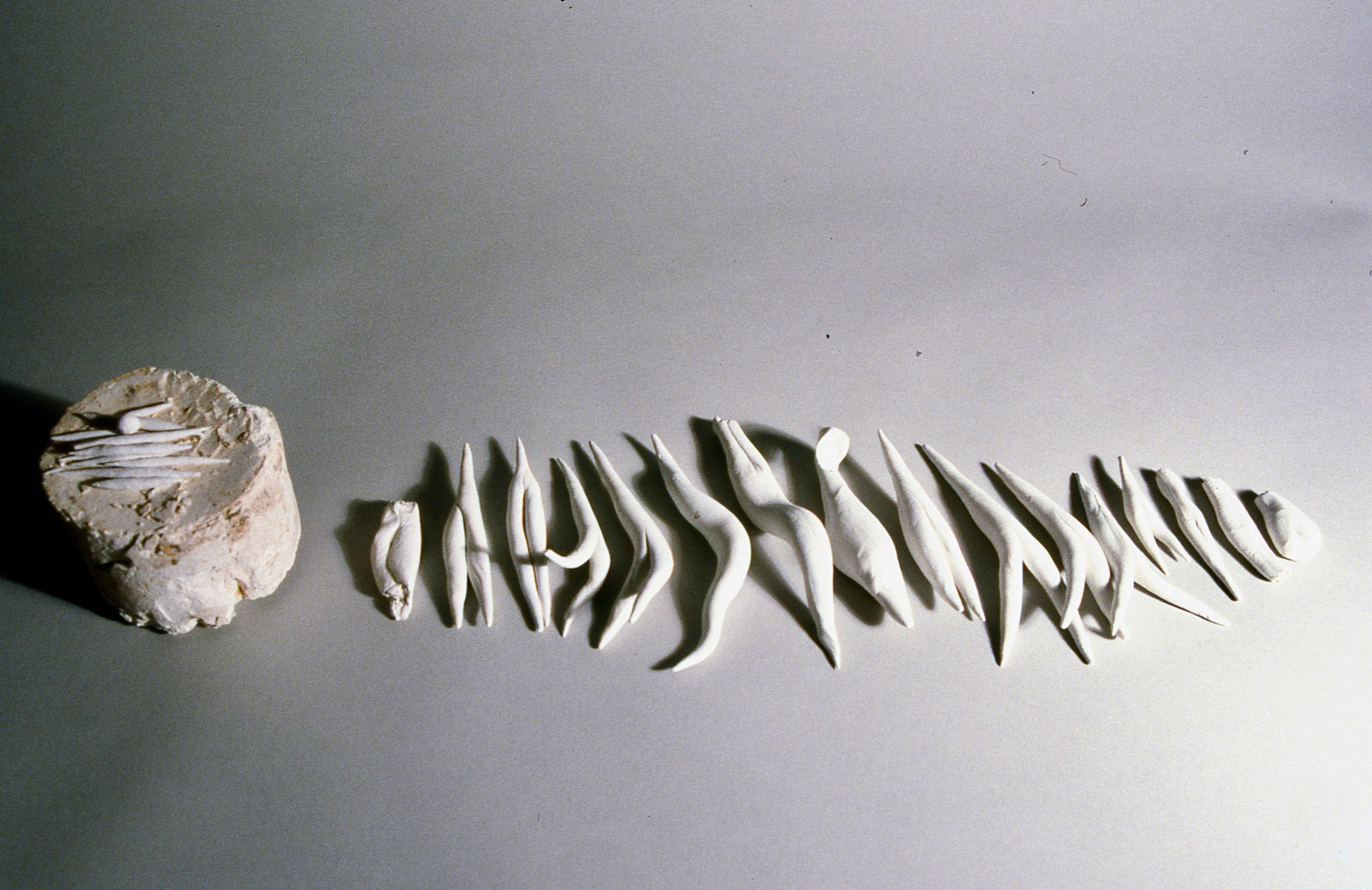 Sacrifices, KBDesrosiers, 2%22x2%22x12%22, fired clay.jpeg