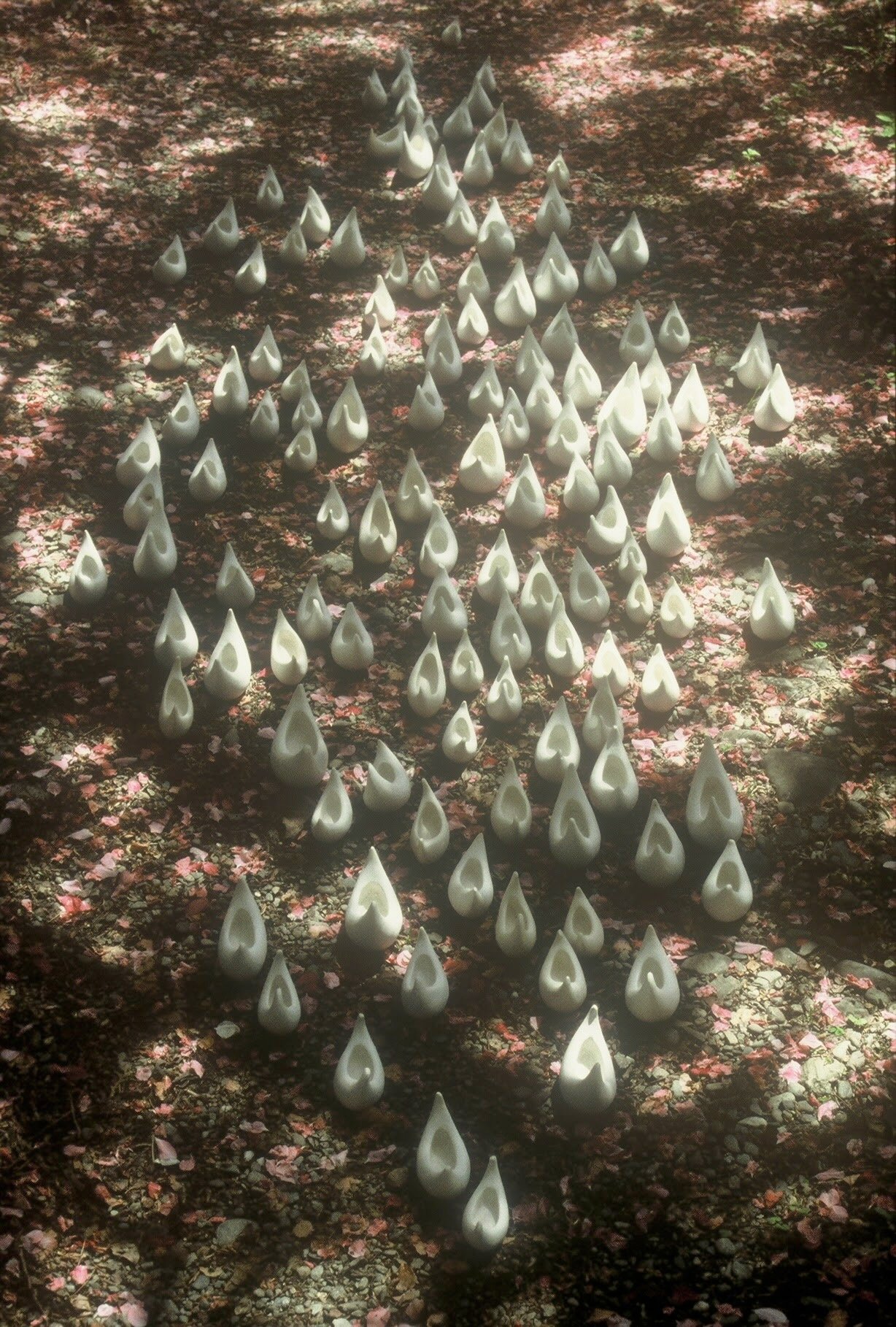 Fleet with Flower Petals, Newburgh, ME, KBDesrosiers, installation of clay forms.jpeg