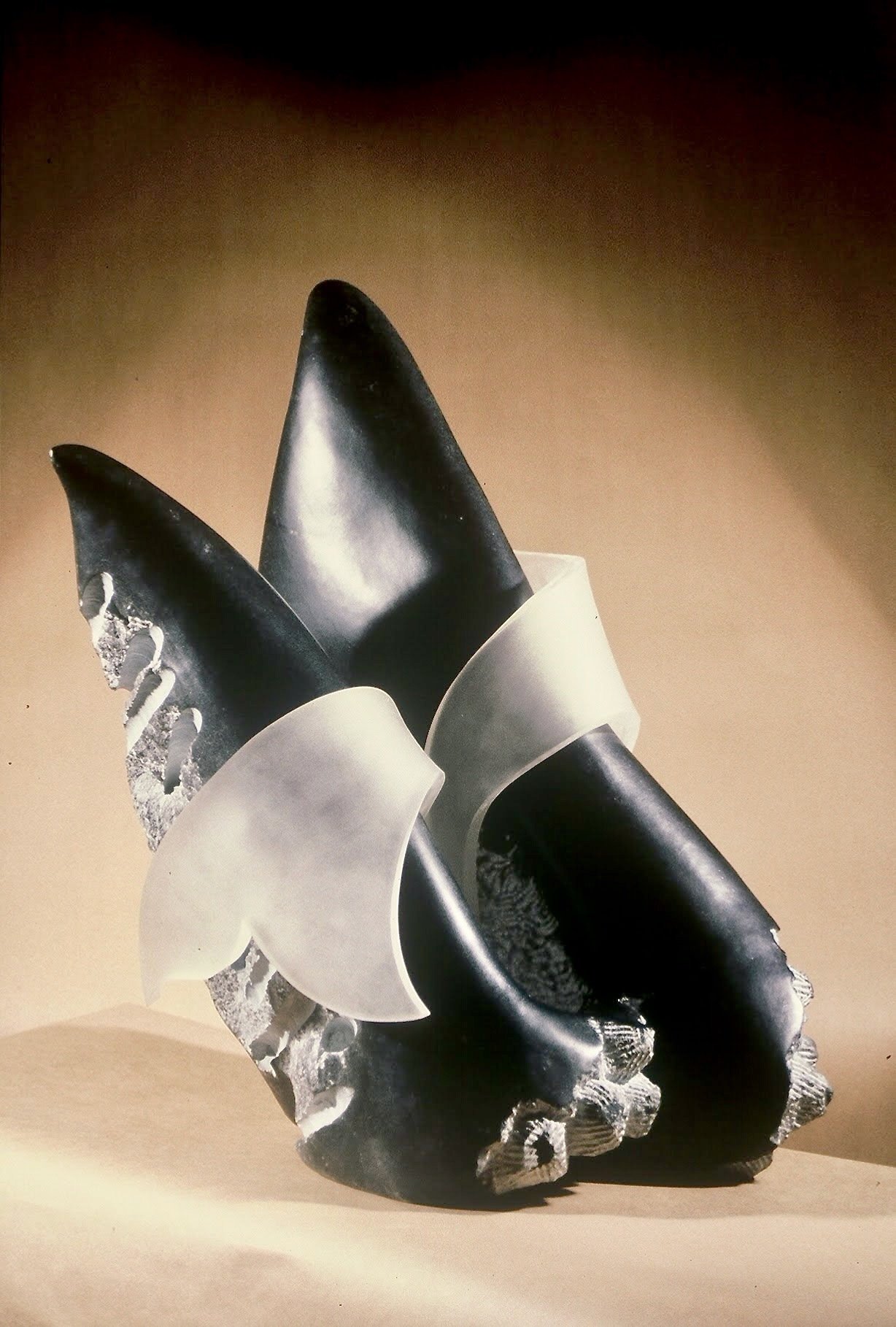 Cetacean, KBDesrosiers, 24%22x24%22x28%22, soapstone and plexiglass.jpeg