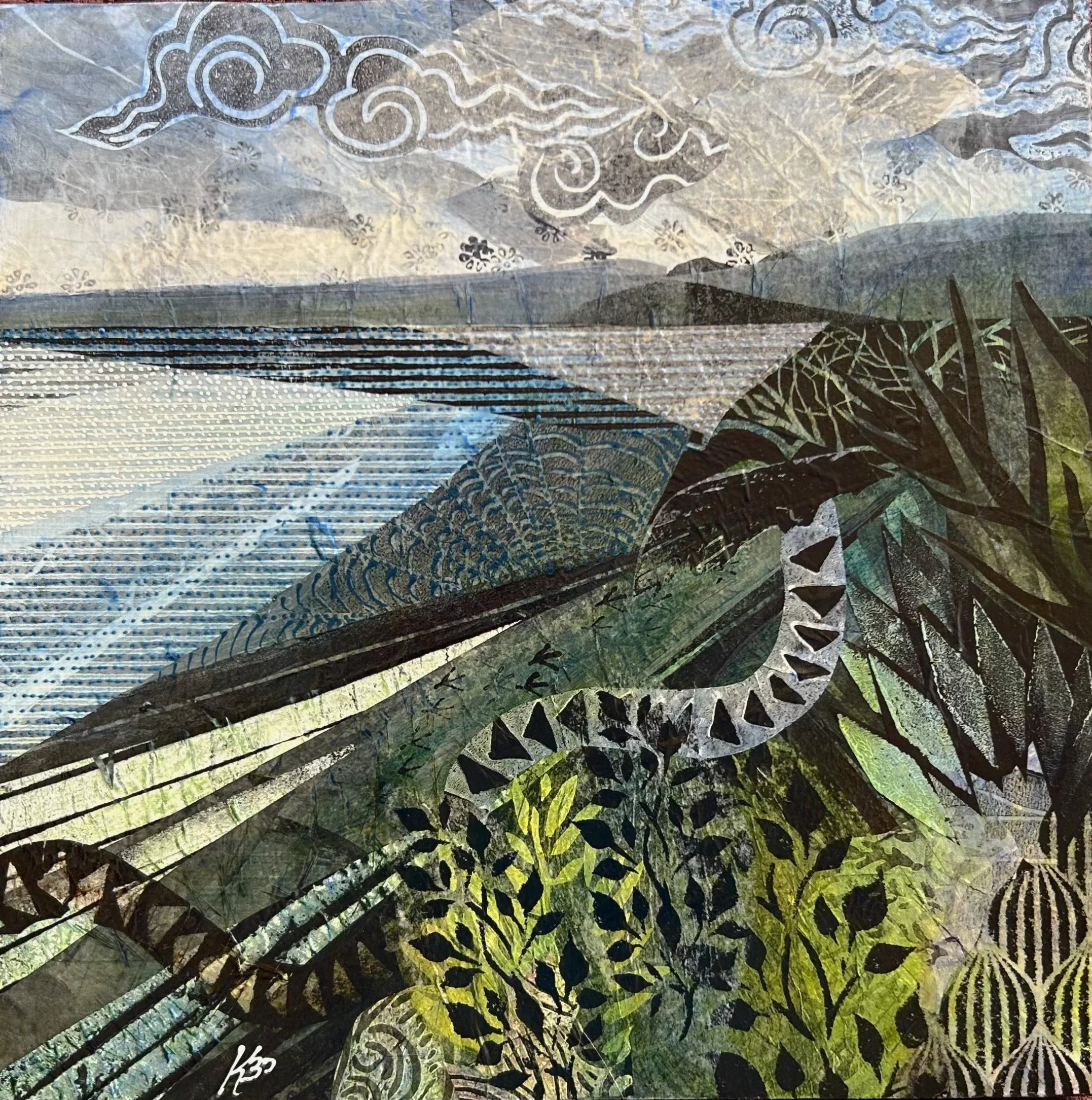 Pleasant Point,12x12,acrylic with collage, by Kelly Desrosiers.jpeg