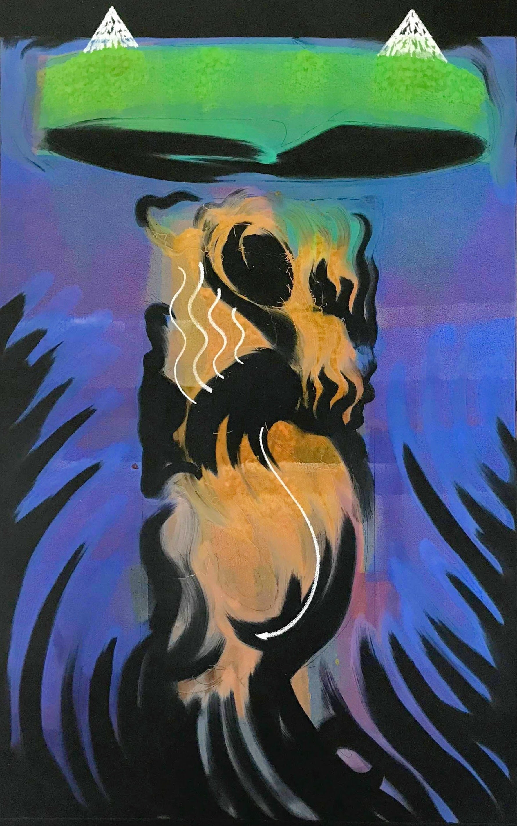 Devil's Horns, KBDesrosiers, 32%22x44%22, monotype with chalk on Black Arches.jpeg