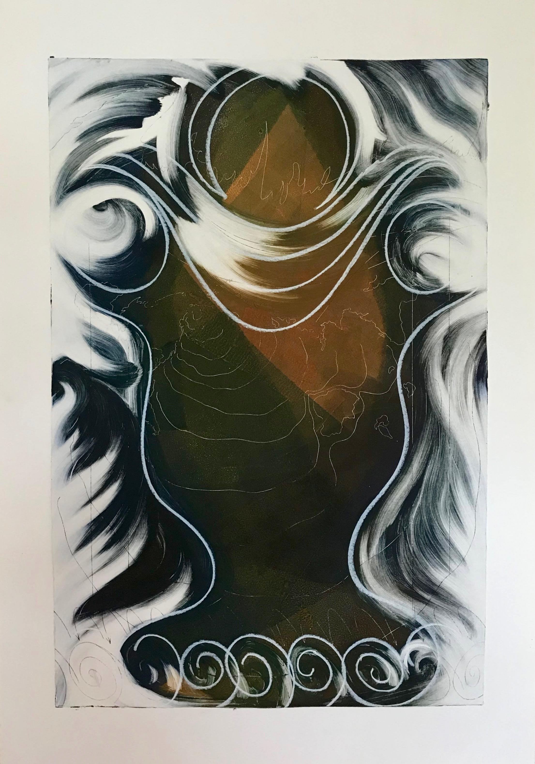 Amphora, KBDesrosiers, 32%22x44%22, monoprint and chalk on Arches.jpeg