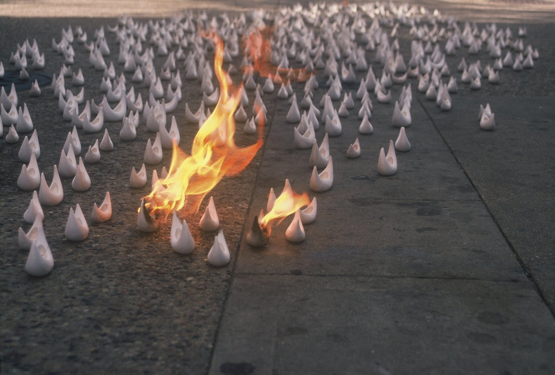 Fleet Aflame, Chicago, IL, KBDesrosiers, installation of clay forms.jpeg