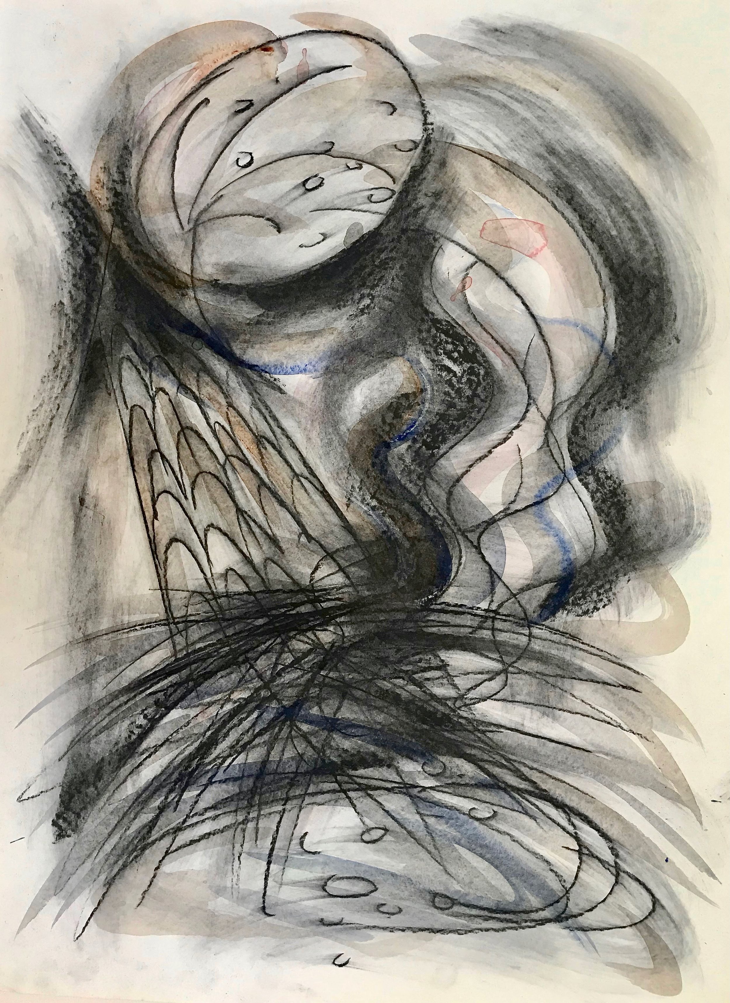 The Cycle, KBDesrosiers, 22%22x30%22, charcoal and watercolor.jpeg