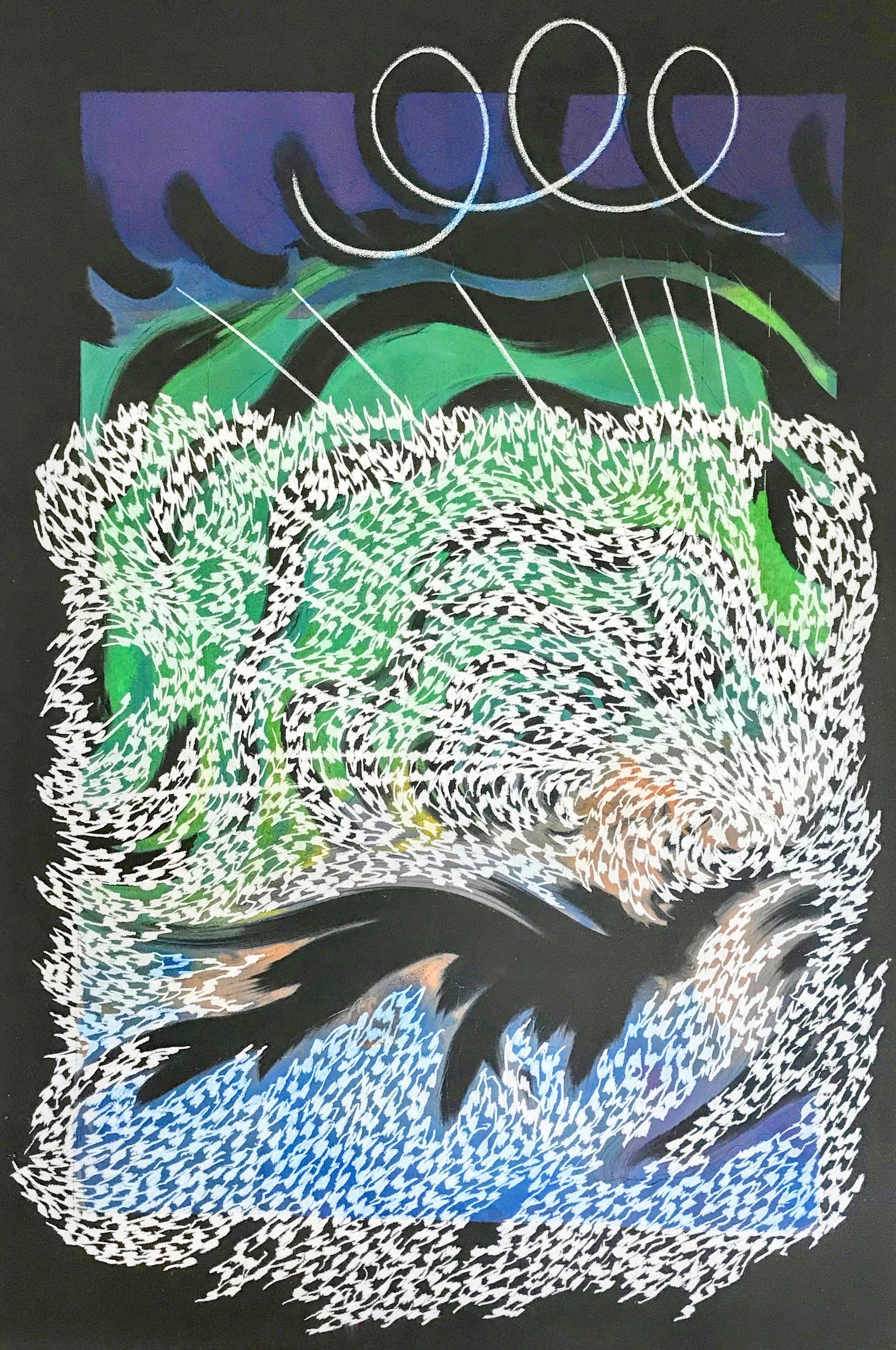 Branch, KBDesrosiers, 32%22x44%22, monoprint and chalk on black Arches.jpeg