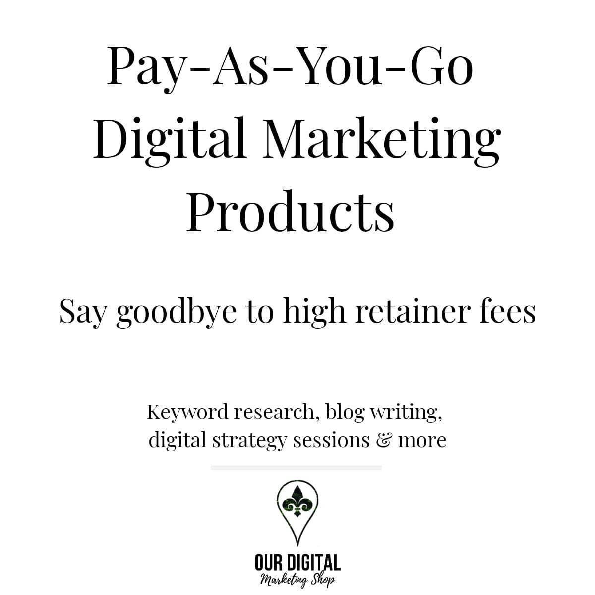 This is for you / / We wanted to design something specifically for small business owners. Our Digital Marketing Shop is a pay-as-you-go digital marketing shop offering one time services and products. There's no high monthly retainer or hidden fees. 
