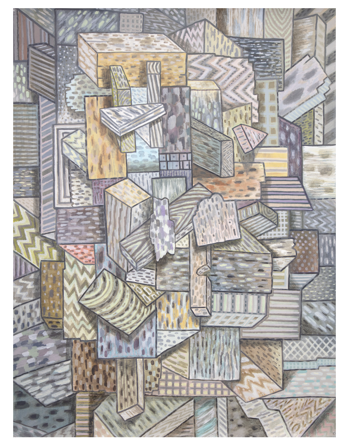  Untitled , 2016, 42" x 60", acrylic on paper