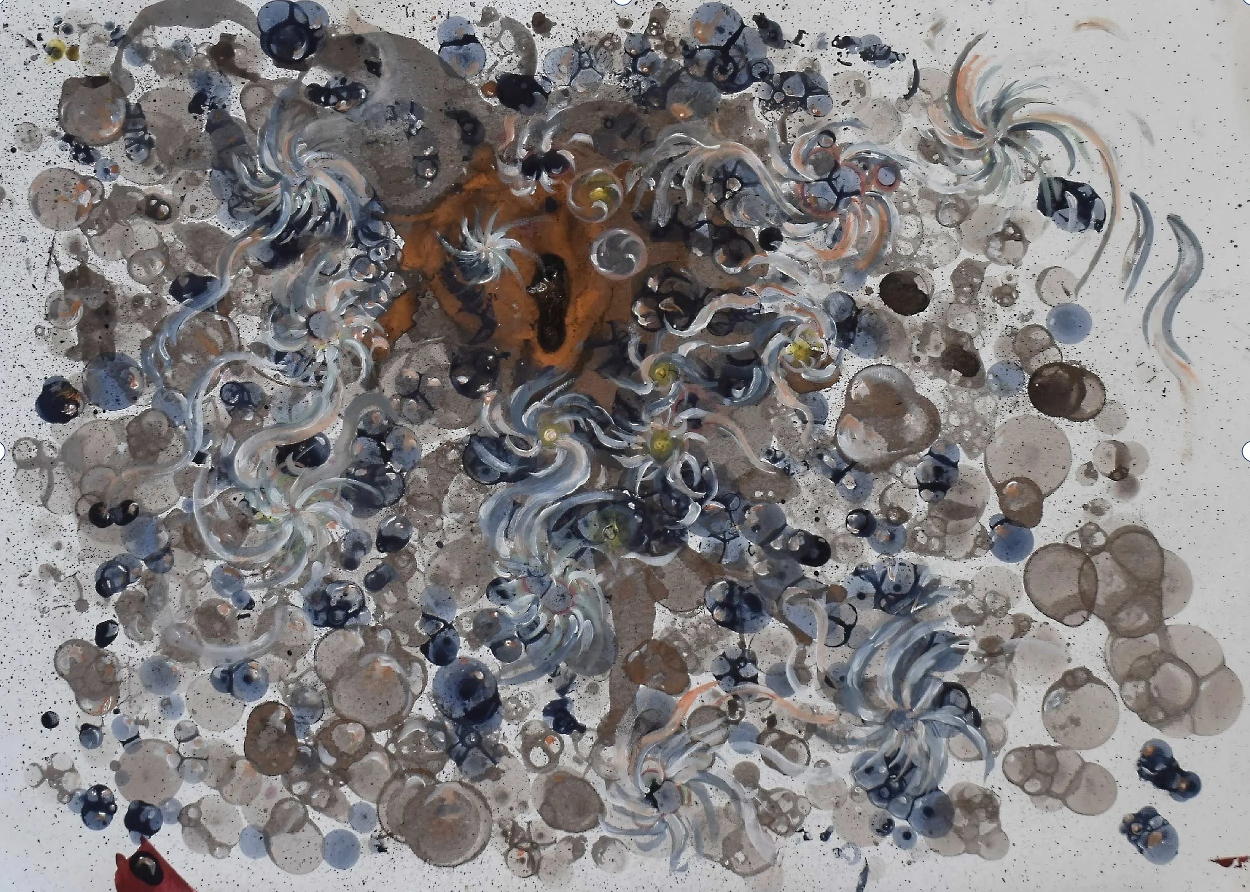 Stomach Butterflies/Nervous Stomach ,
25" x 17.5", mixed media on watercolor paper, $2,300