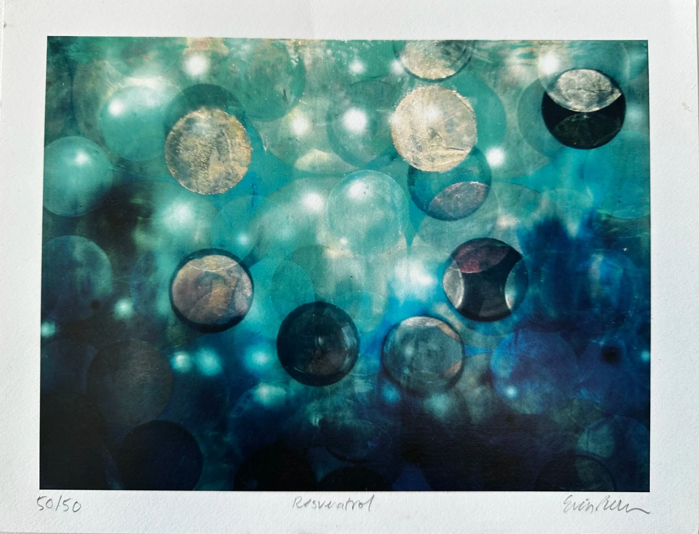 Resveratrol ,50/50, 7" x 9.5", giclee, $250