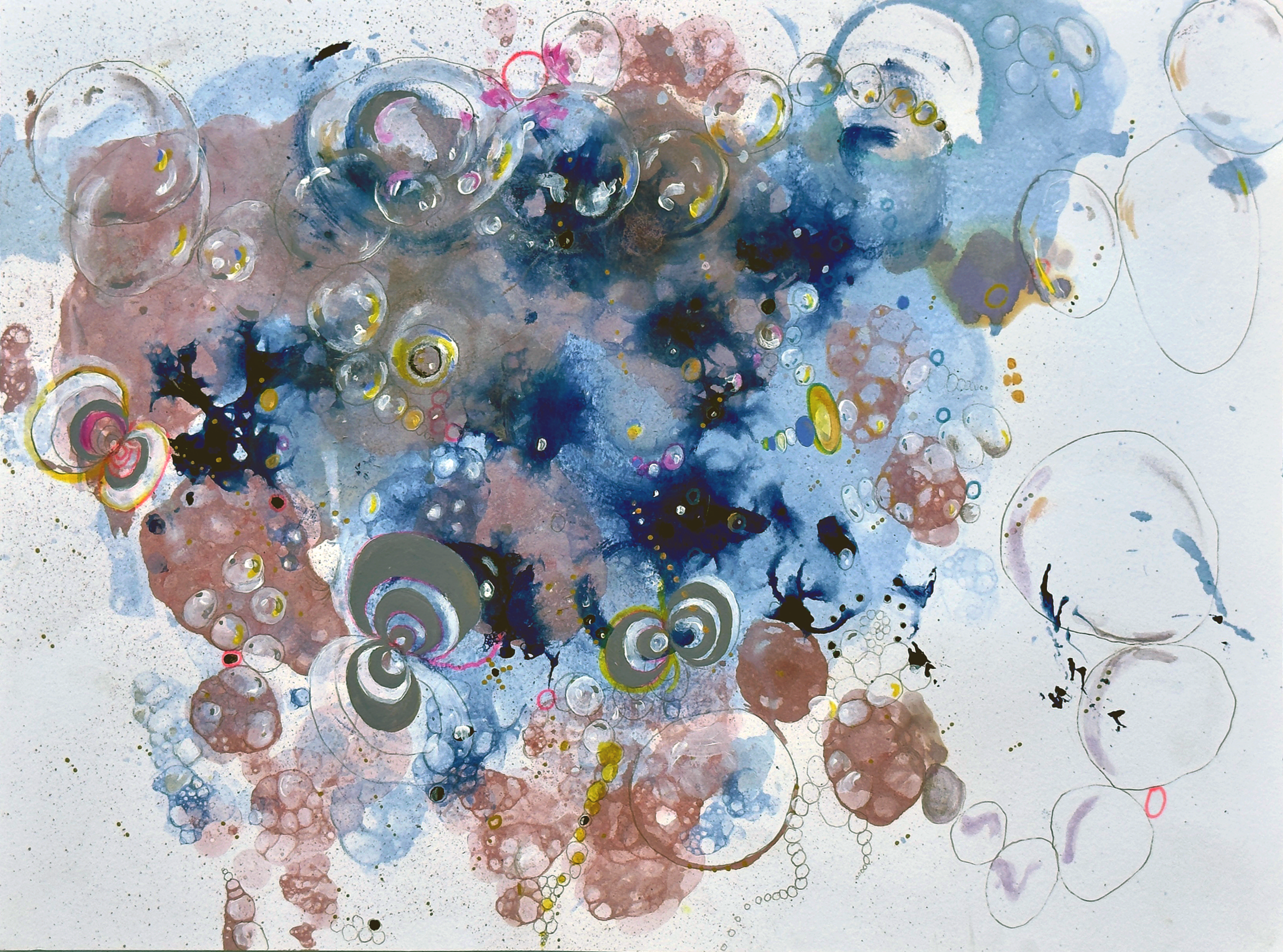On Smell and the Flood of Memory , 18" x 24", mixed media on Watercolor paper, $2,200 framed
