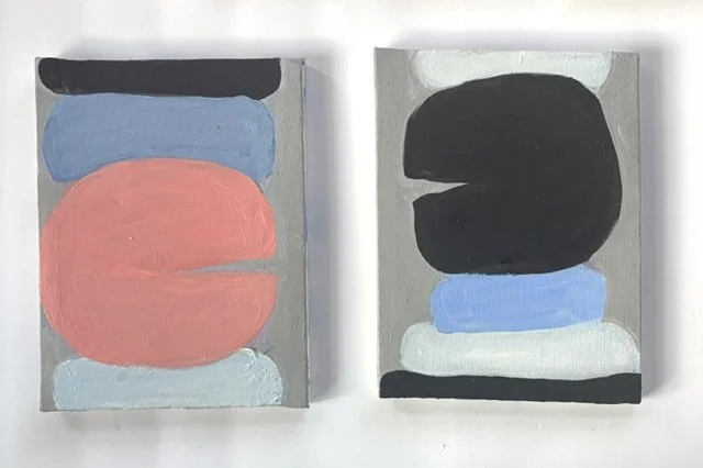 
 Stacks , 2026, 8”x10”, oil on panel