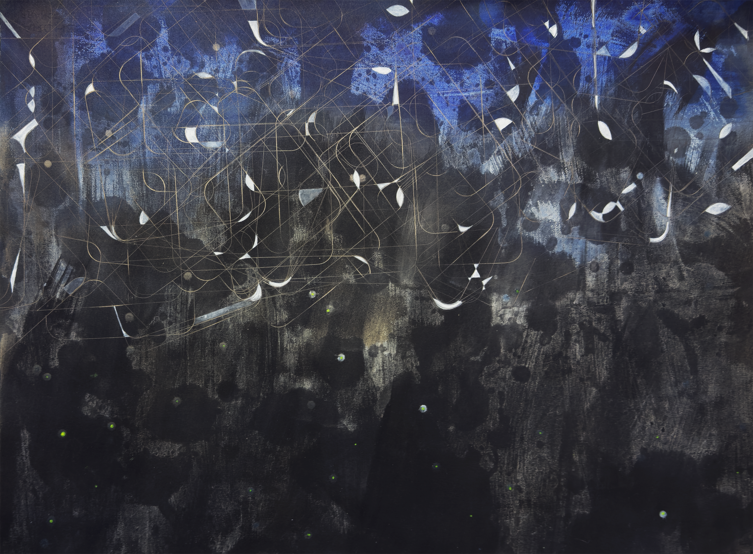 Knowledge of Higher Worlds , 22.25" x 30", mixed media on Arches Cold Press paper, $2,400