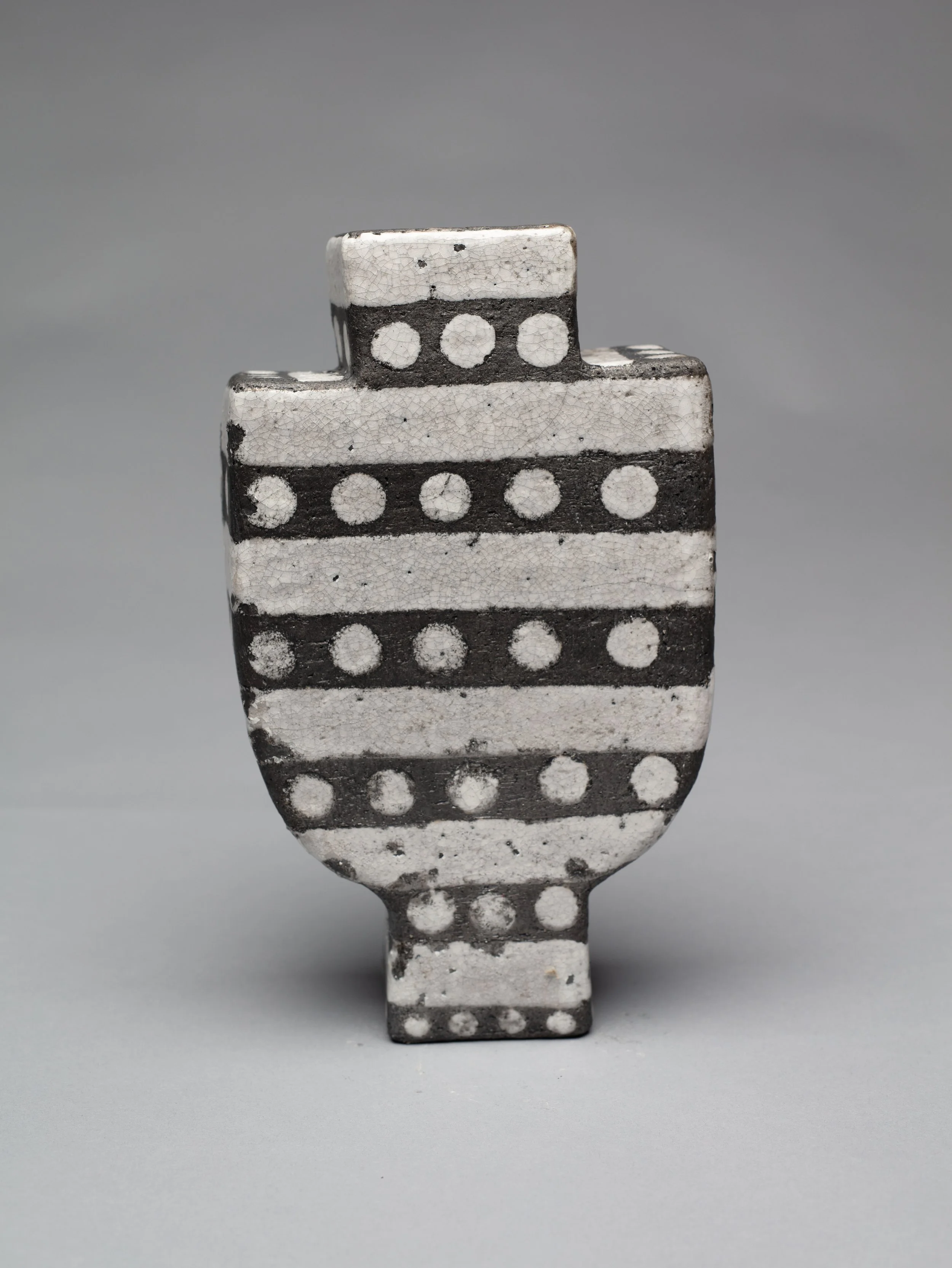  Buckshot Dot , 2023, 9” x 5.5" x 2.5”, raku fired clay, glaze