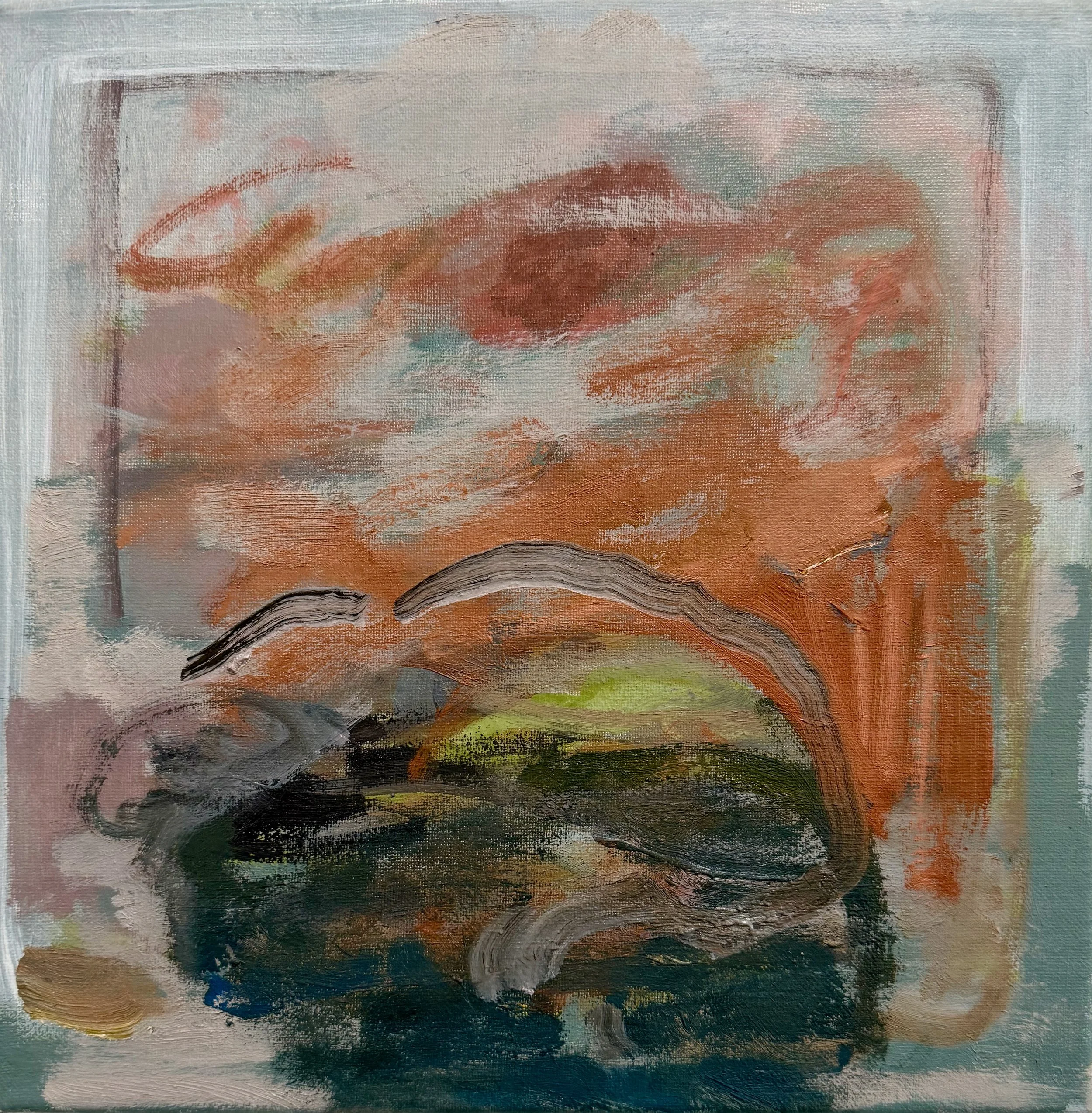  Winter Window , 2026, 12" x 12", oil on canvas