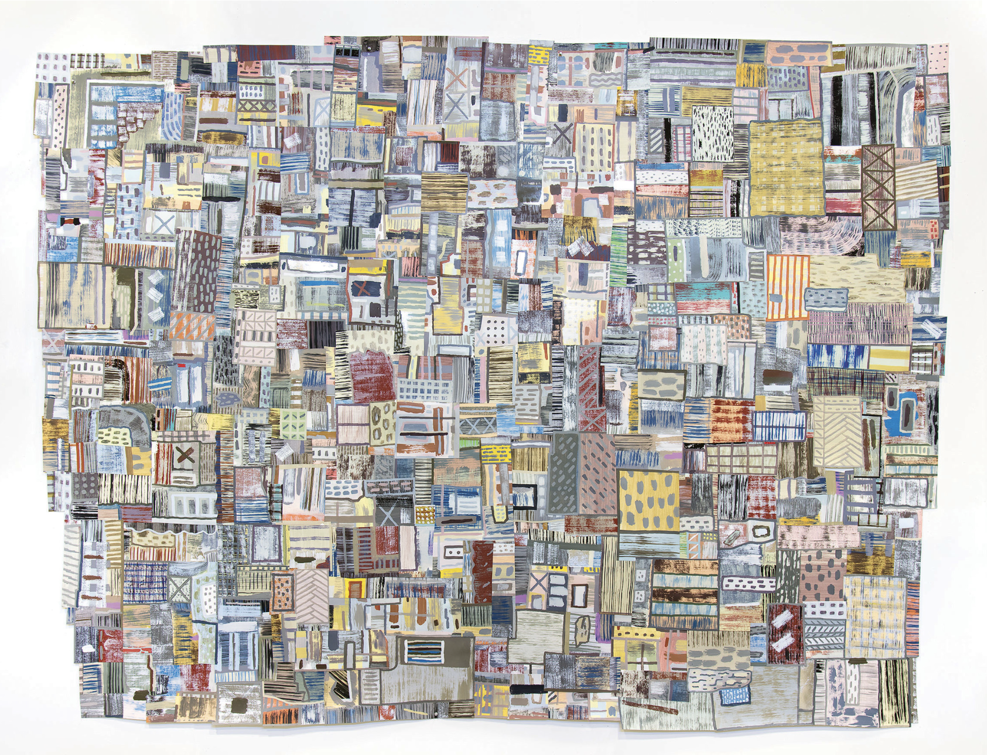  Brick and Mortar (Tampa Sun) , 2019, 84" x 74", acrylic on 300 lb. cut paper, archival glue