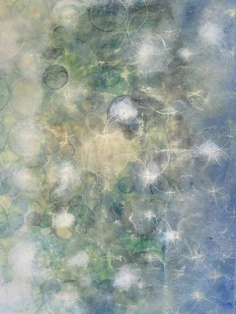 Close Eyes, Make Wish , 2015, 40"x30", oil and resin on canvas, $9,000