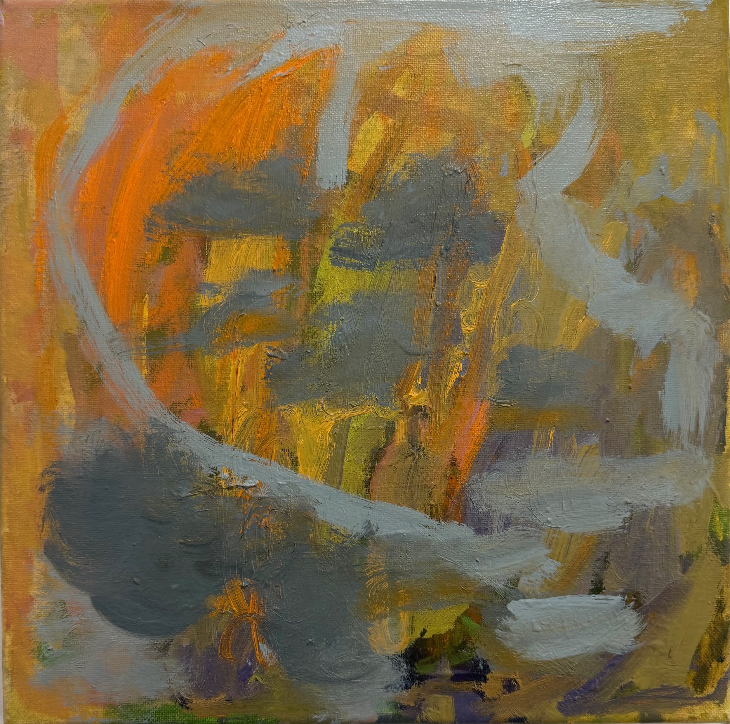  Grey Cloud , 2026, 12" x 12", oil on canvas