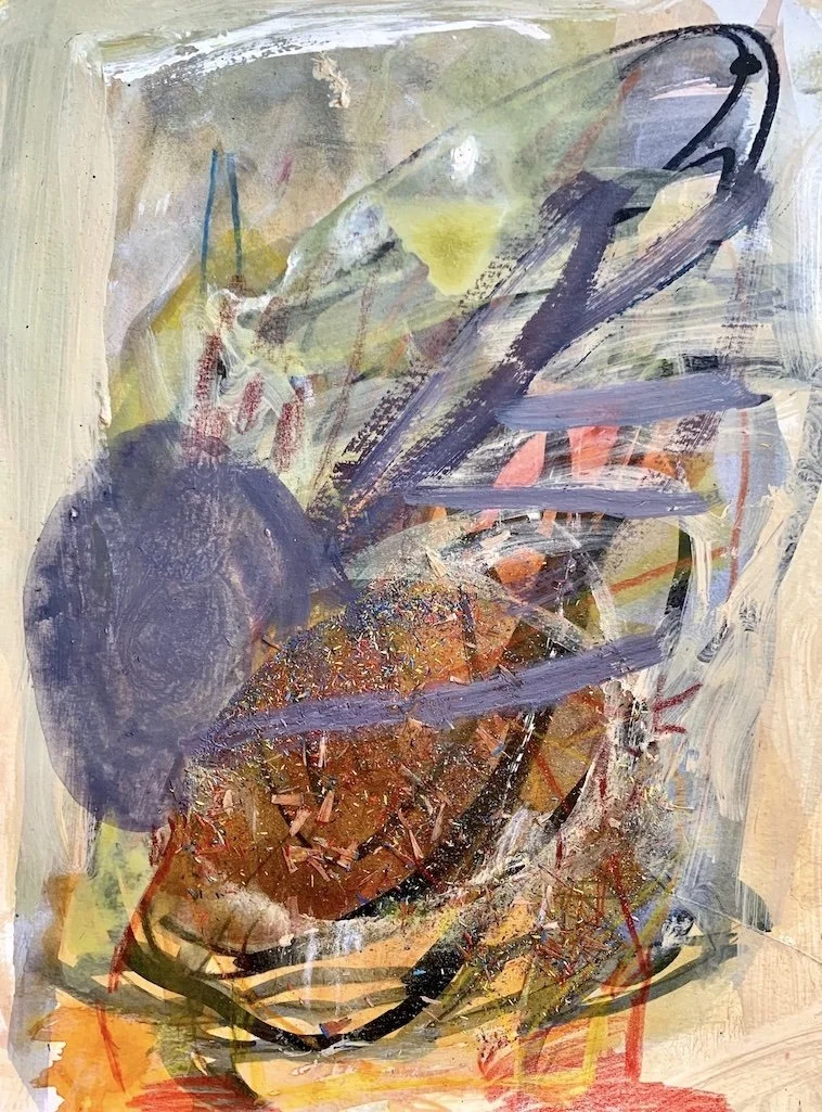  Anonymous Citizen in the Wind , 2021, 15" x 12", acrylic, watercolor and colored pencil on paper (unframed)