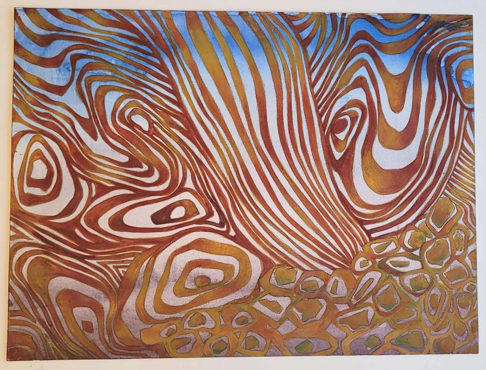Camerata 5 , 2009, 12 1/2" x 9 1/2", egg tempera on paper, $1,400