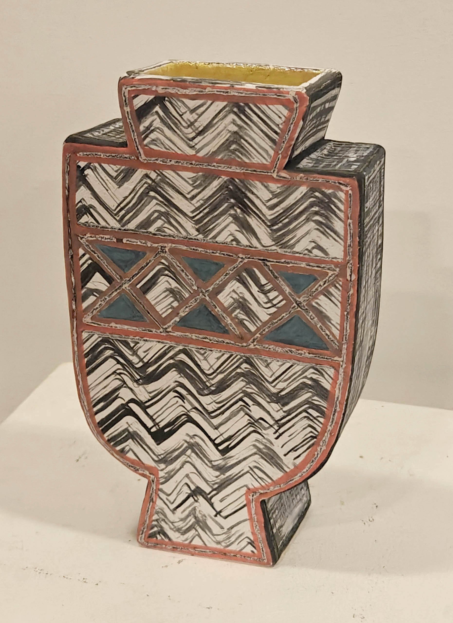  XXX (Orange) , 2023, 10.5" x 6" x 3”, fired clay, glaze