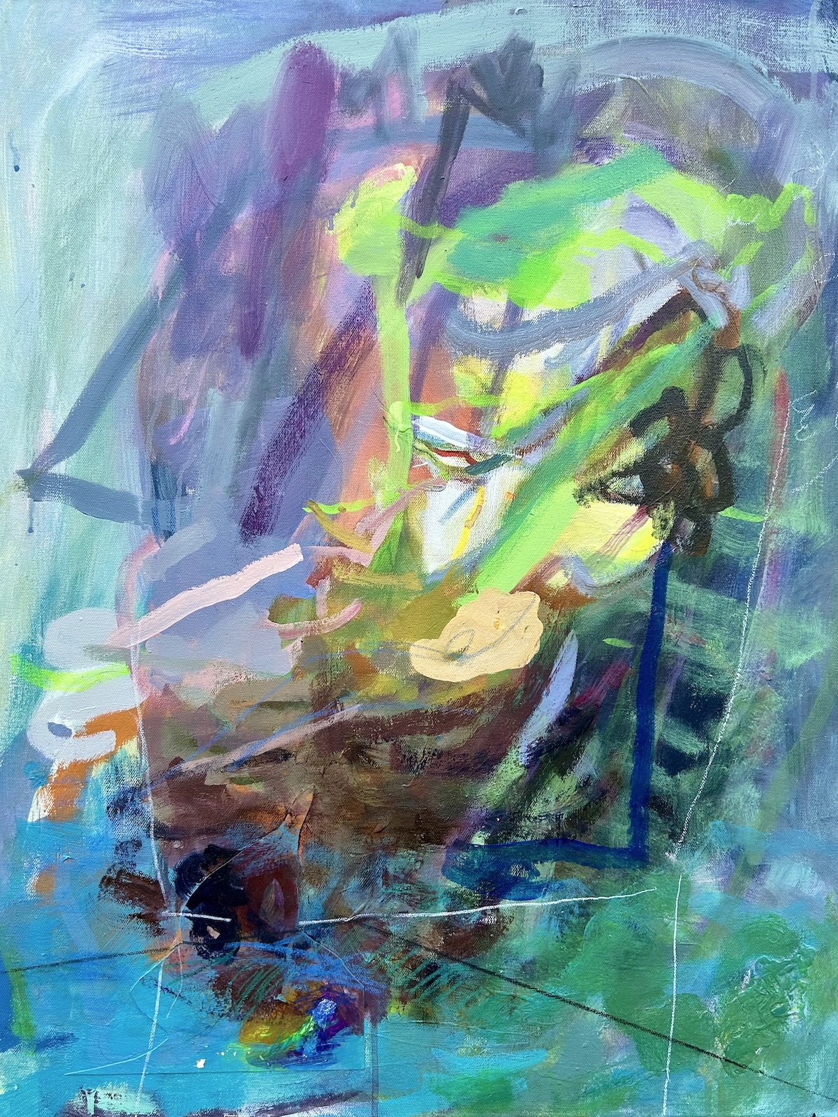Anonymous Citizen Winking 2022, 30" x 24", acrylic on canvas, $4000