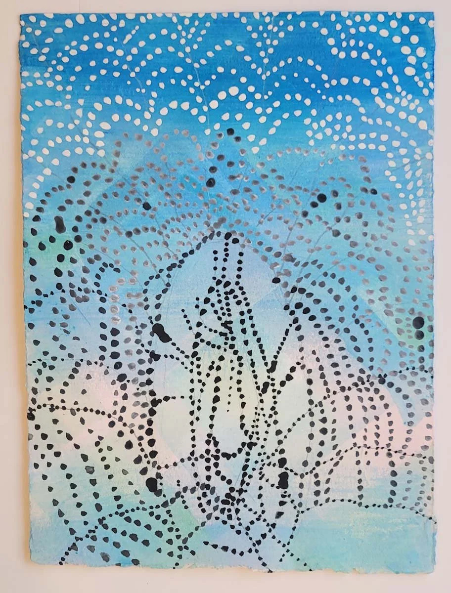 Boiceville 5 , 2017, 8 3/8" x 6 1/8", gouache and egg tempera on paper, $1,400