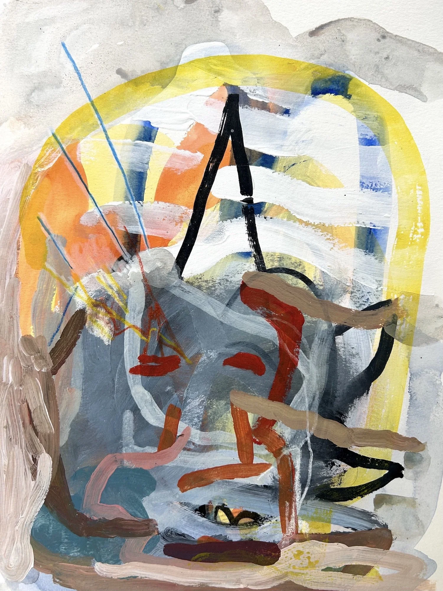 Anonymous Citizen as Mercury the Element , 2020, 15" x 11", watercolor, acrylic, and colored pencil on paper, $800