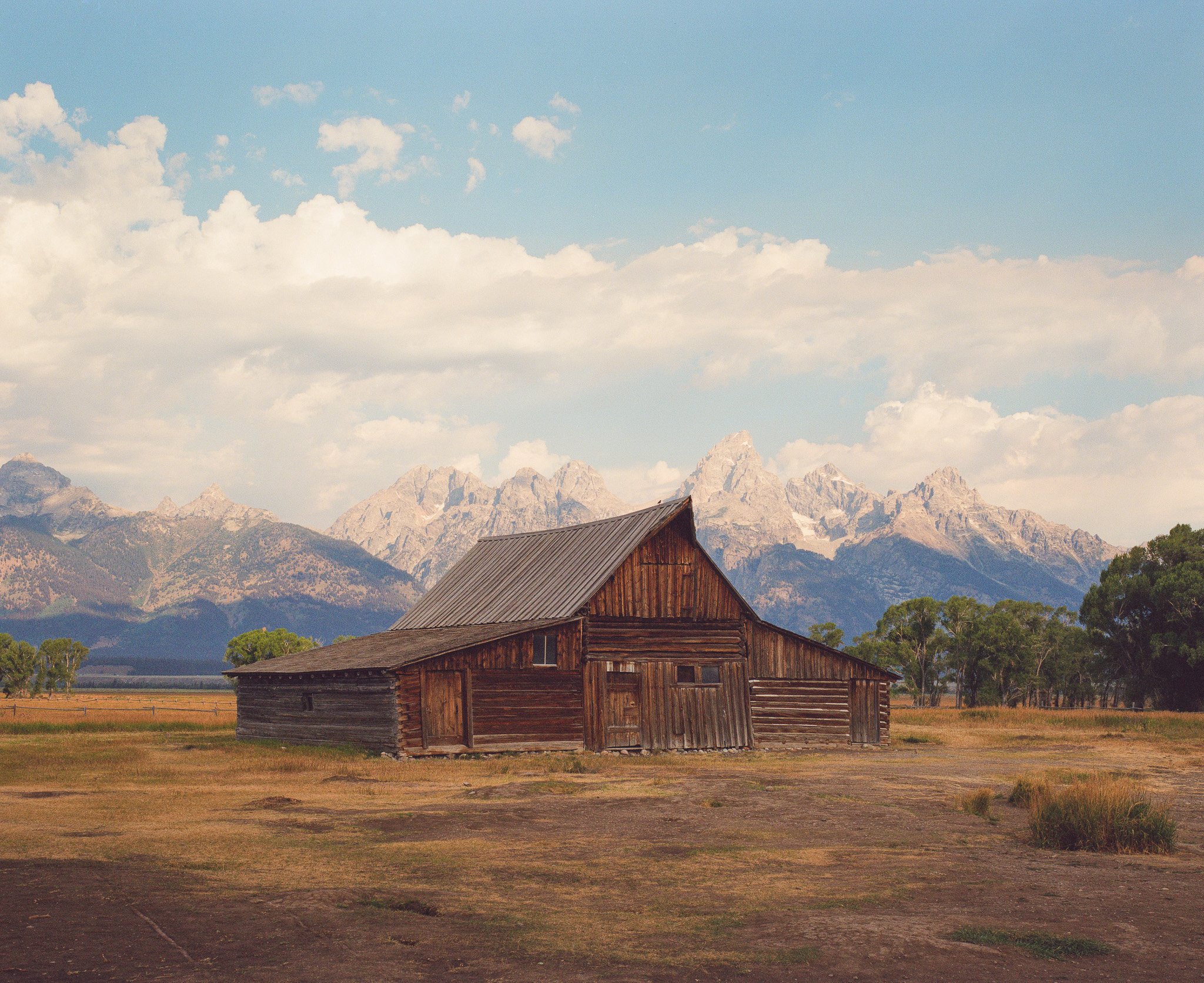 AMERICAN QUIET II. MORMON ROW, JACKSON WY. KODAK PORTRA 800 12O FILM 