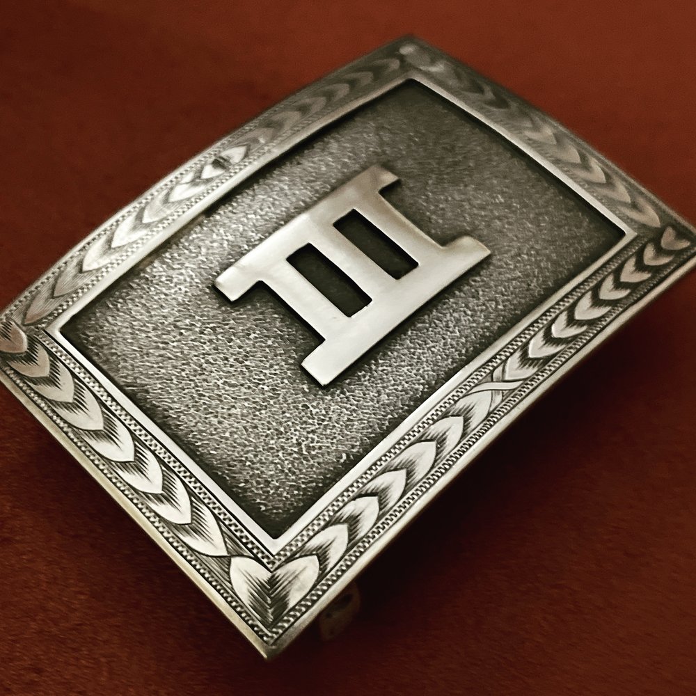 Custom Buckle with Brand or Initials — Texas Buckles