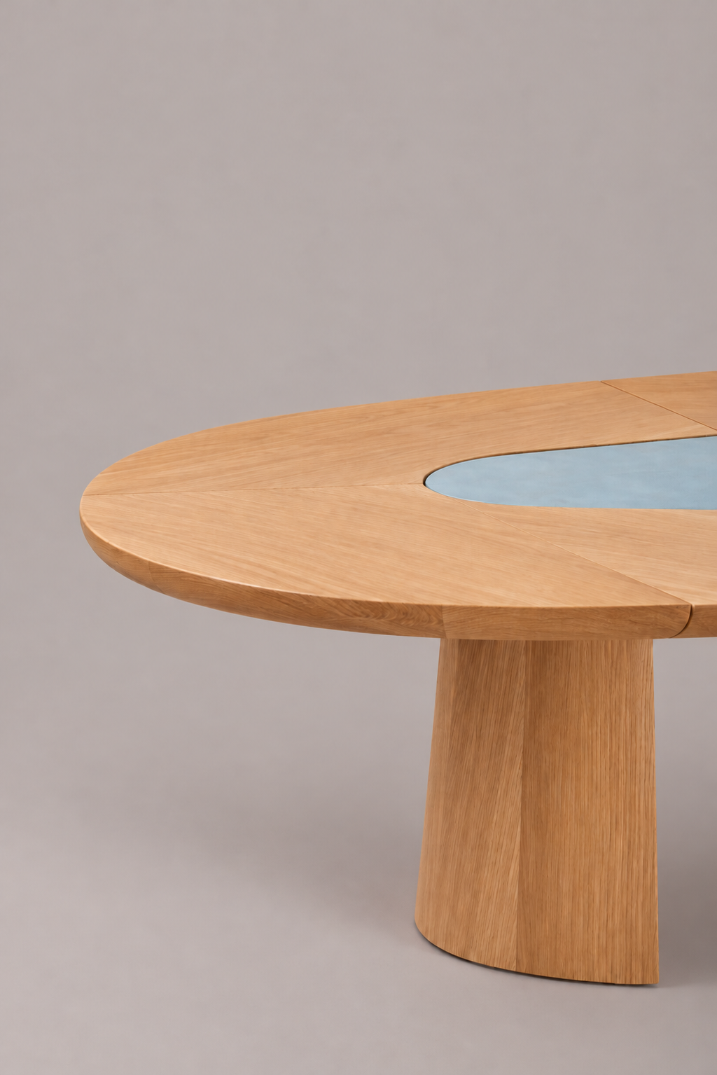 Modern Oak Table with Blue Inlay.png