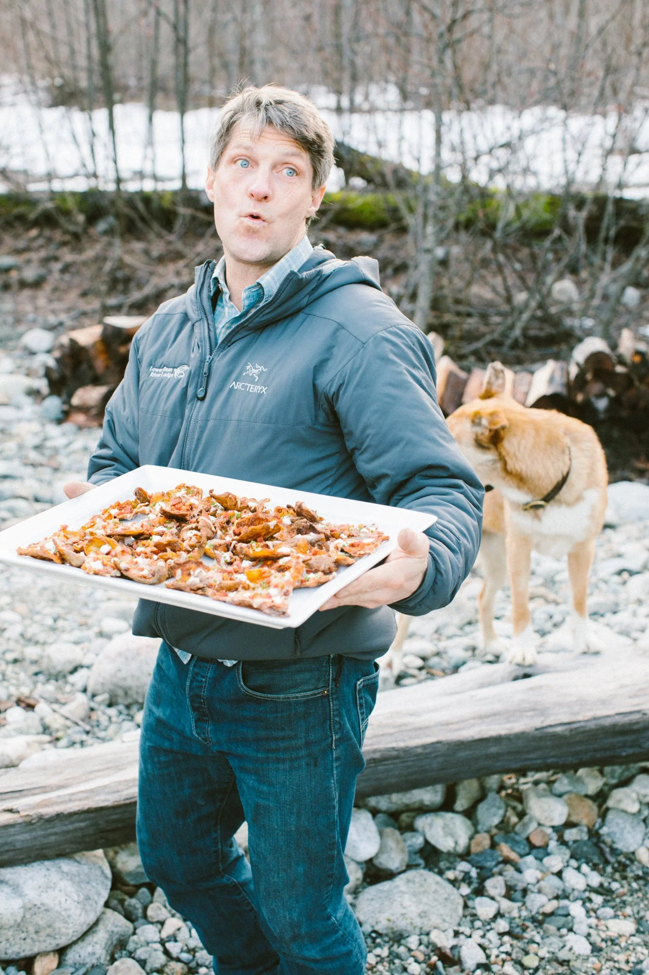 Billy (Master of Barbecue) and really really really good looking male model.