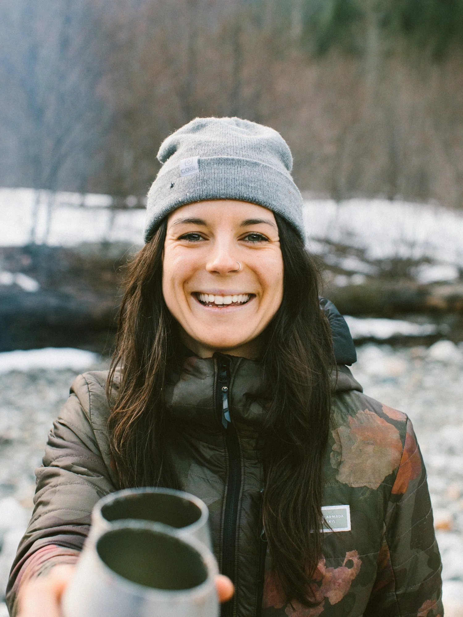 Emma (Massage Therapist) enjoys an apres barbecue on the beach.