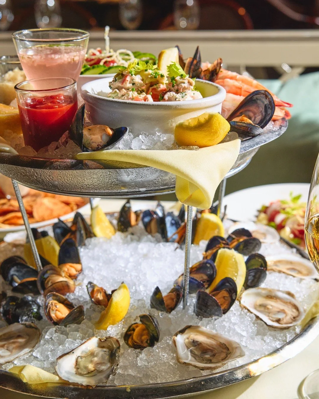 Seafood towers: perfect for celebrating anniversaries, birthdays, and Tuesdays.

📸 @briansamuelsphotography