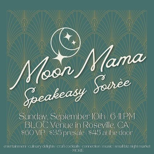 🌙✨ Moon Mama Speakeasy Vendor + Performer Lineup: Part III

@boho.aesthetic 
@karly_vee 
@uniquephotoboothco 
@dinocoffeebar 
@spacepigpress 
@mo_styles__ 
@kays_confections 
@moonmamaeventco retail line 🤫

celebrate with us! tickets linked in bio 