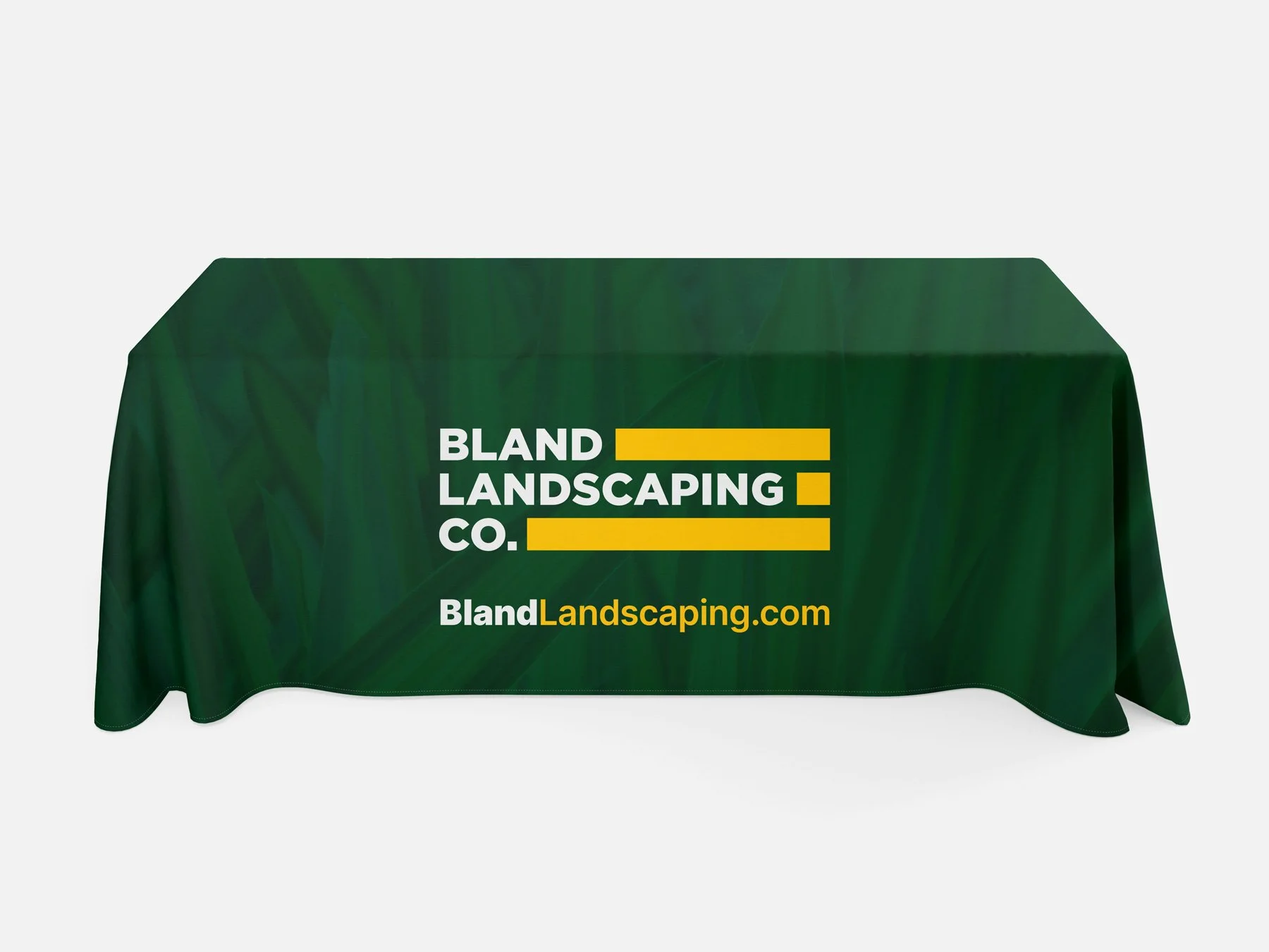 Branded table throw.
