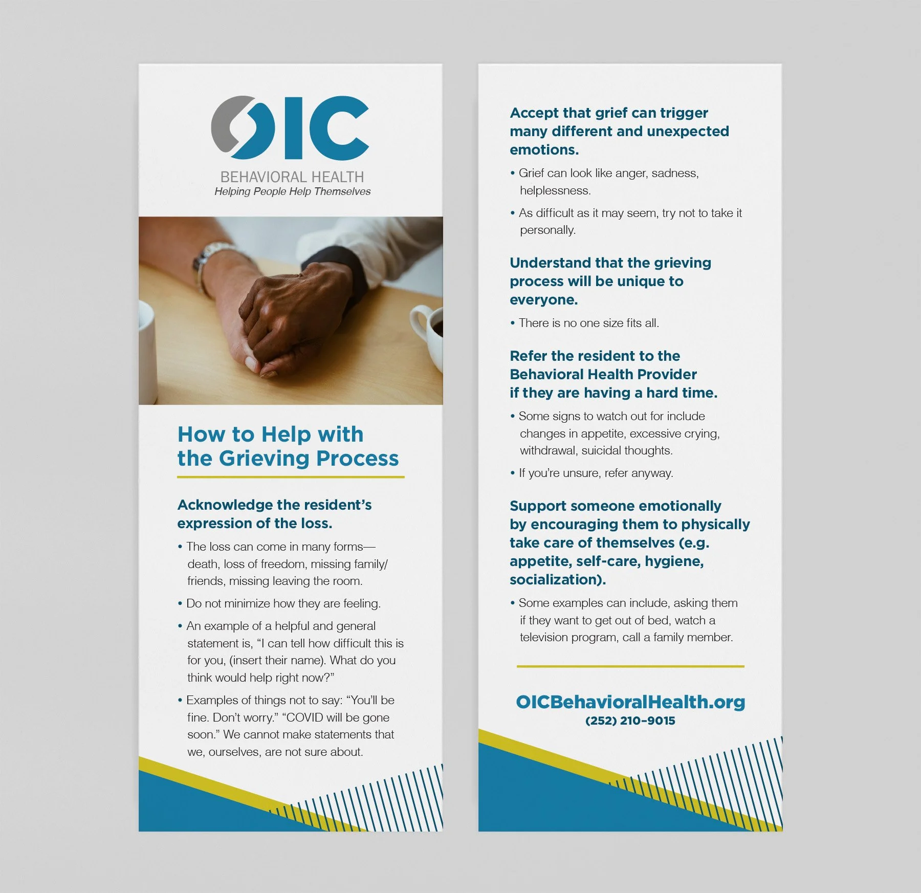 The front and back of a handout.