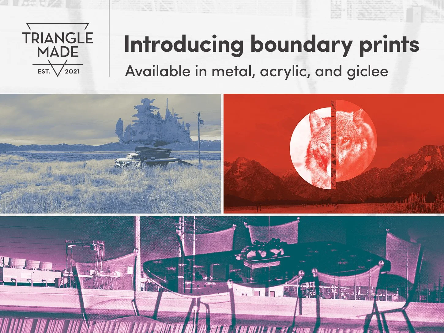 A graphic showing available prints.