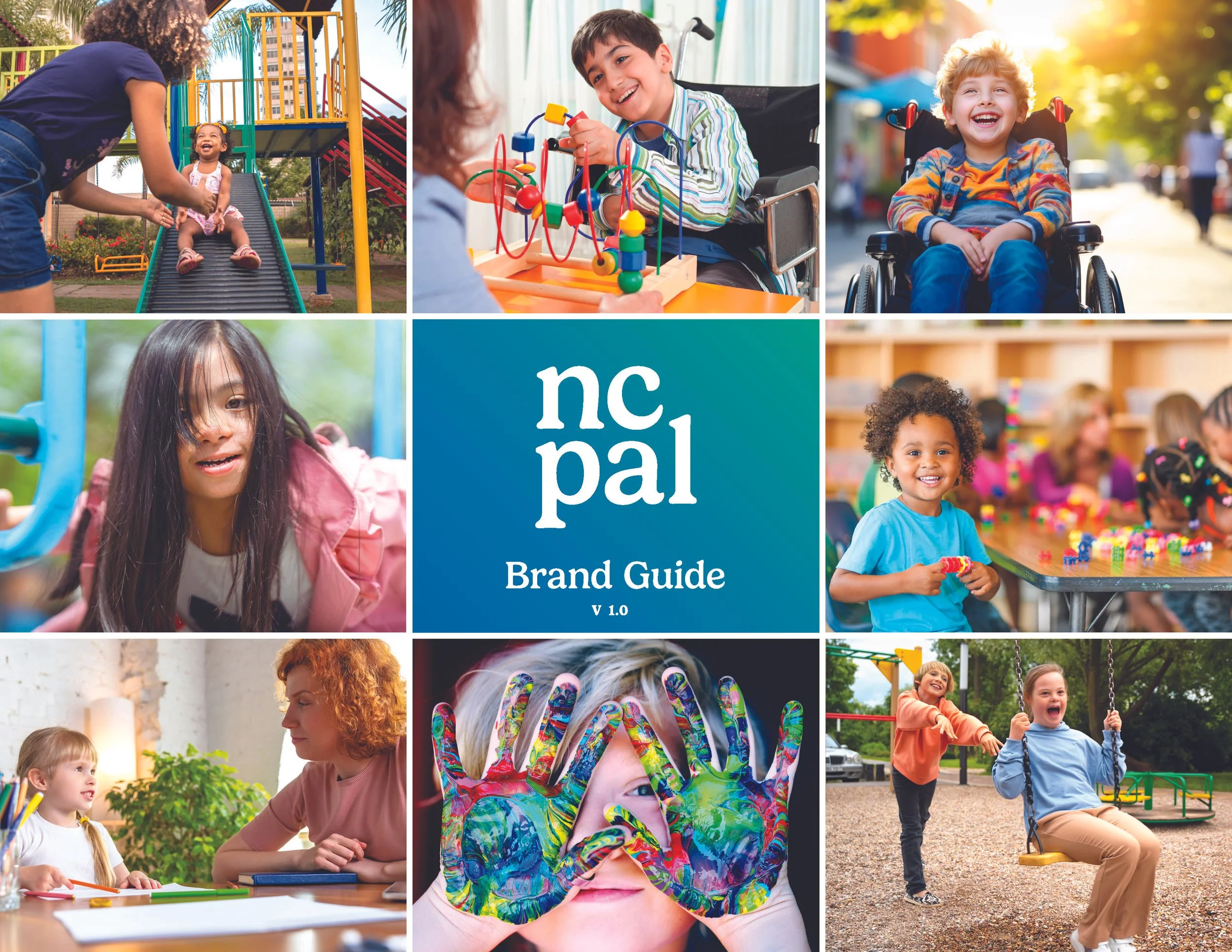 The front cover of the brand guide.