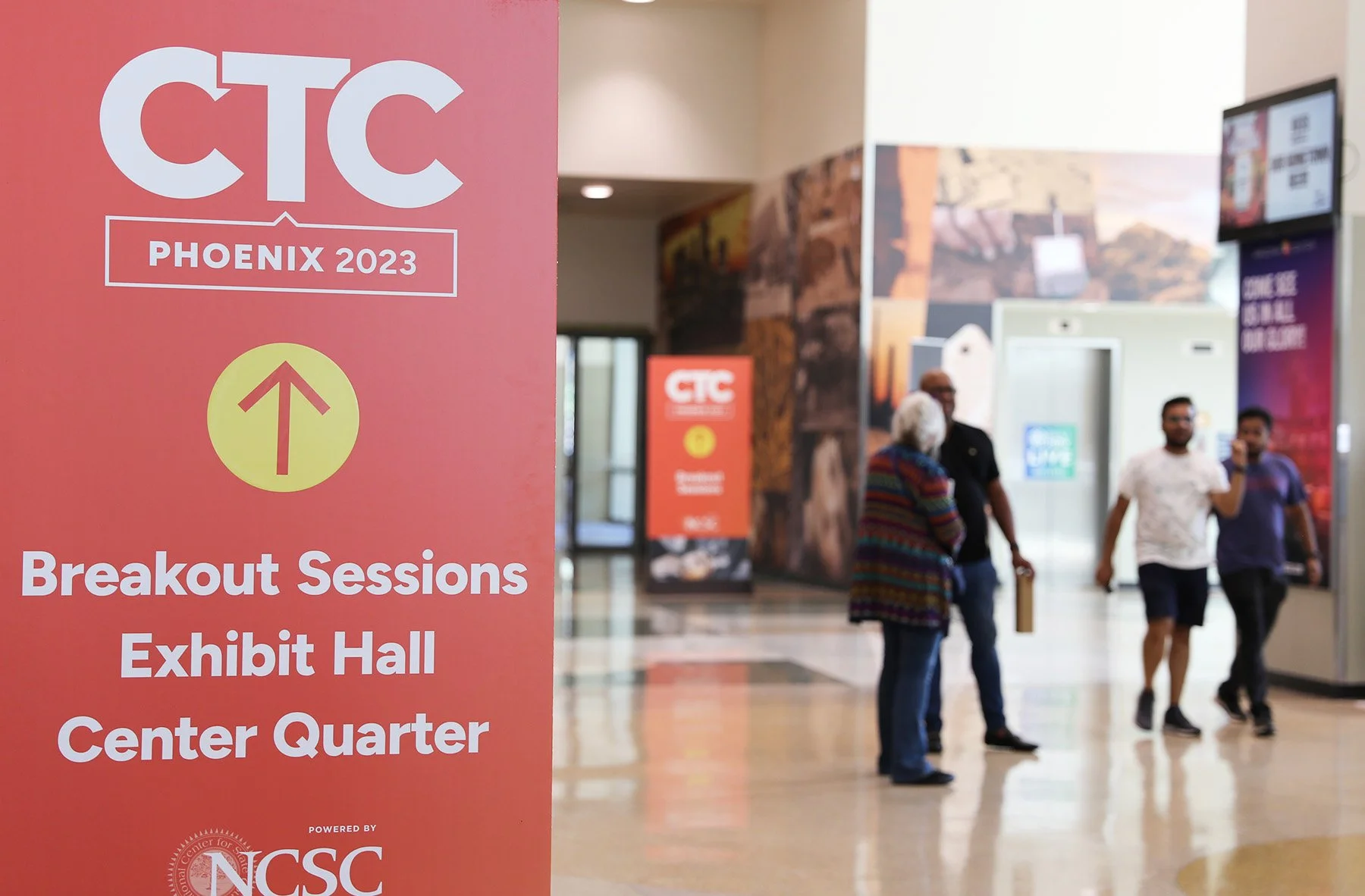 A photo of the directional banners on site.