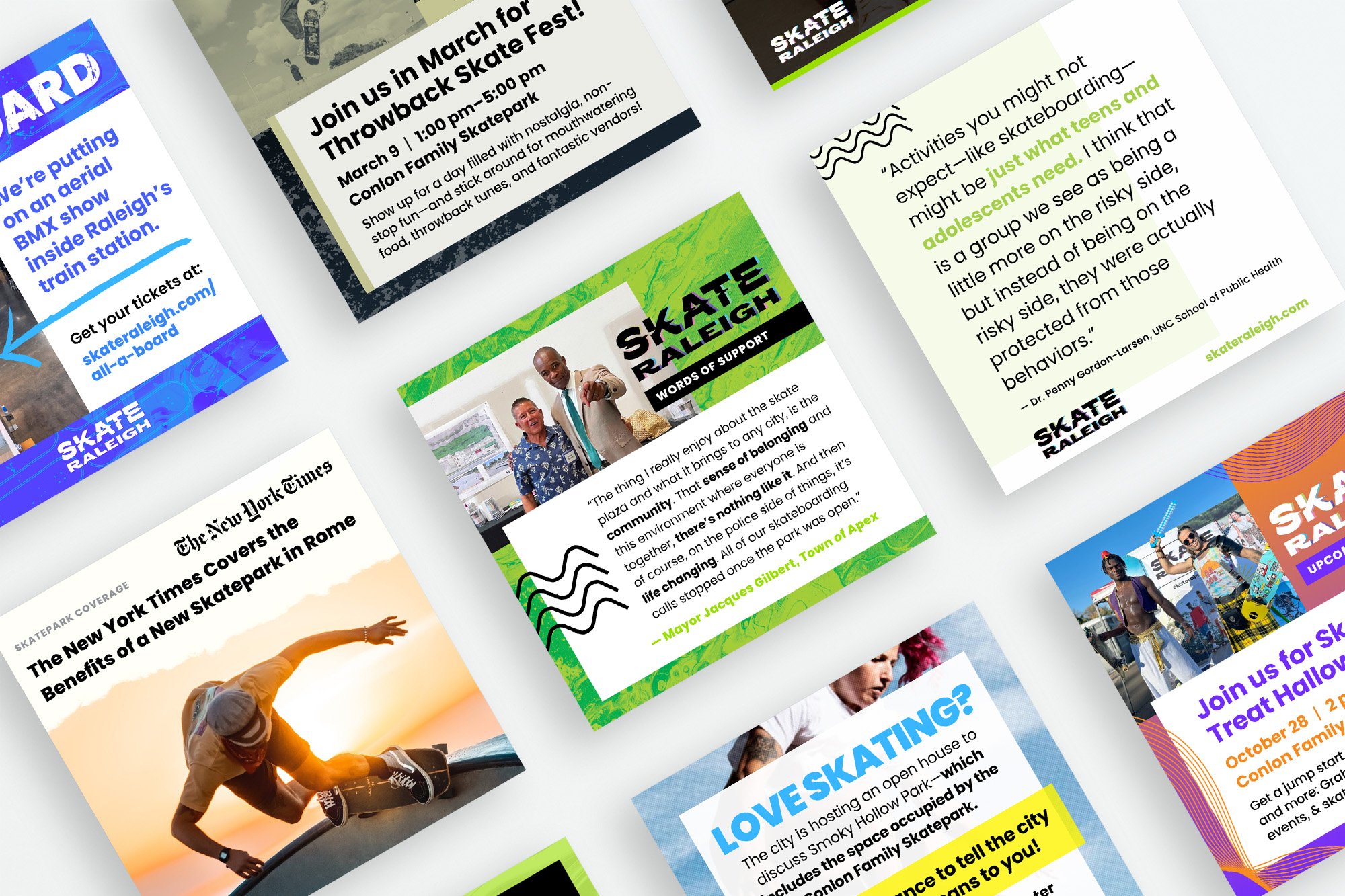 Skate Raleigh Social Templates