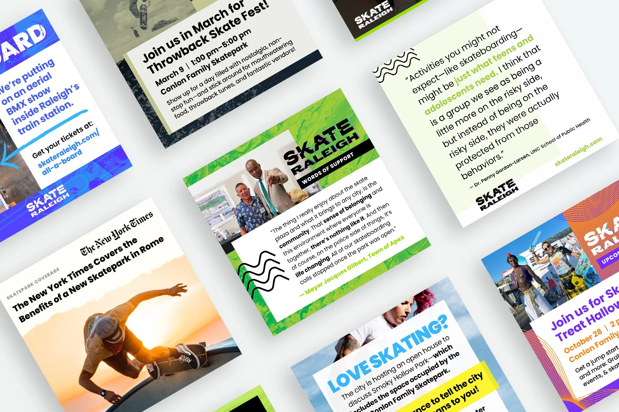 More brande social media templates for Skate Raleigh.