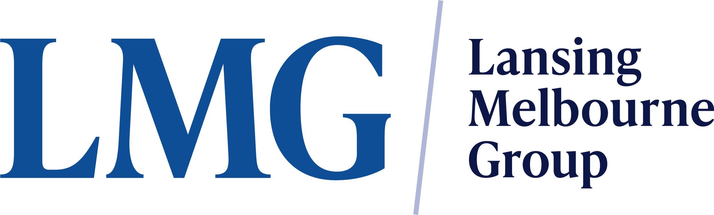 The new LMG logo in full color.