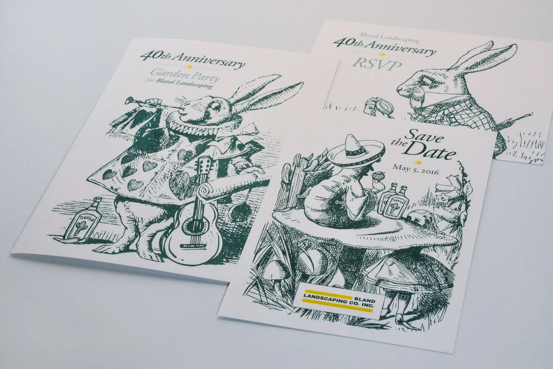 Prints of the event stationery.