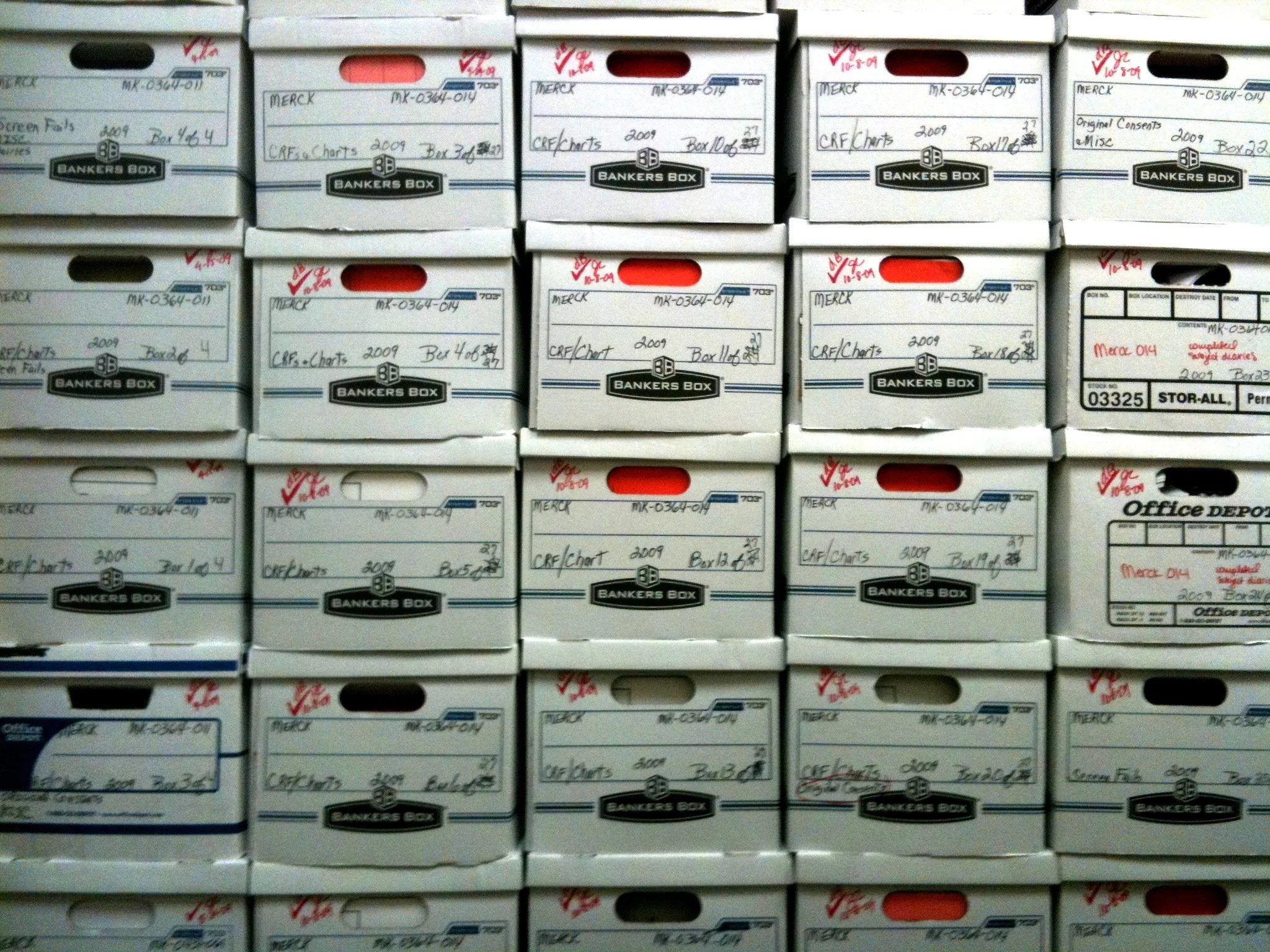 A photo of old-school banker's boxes.
