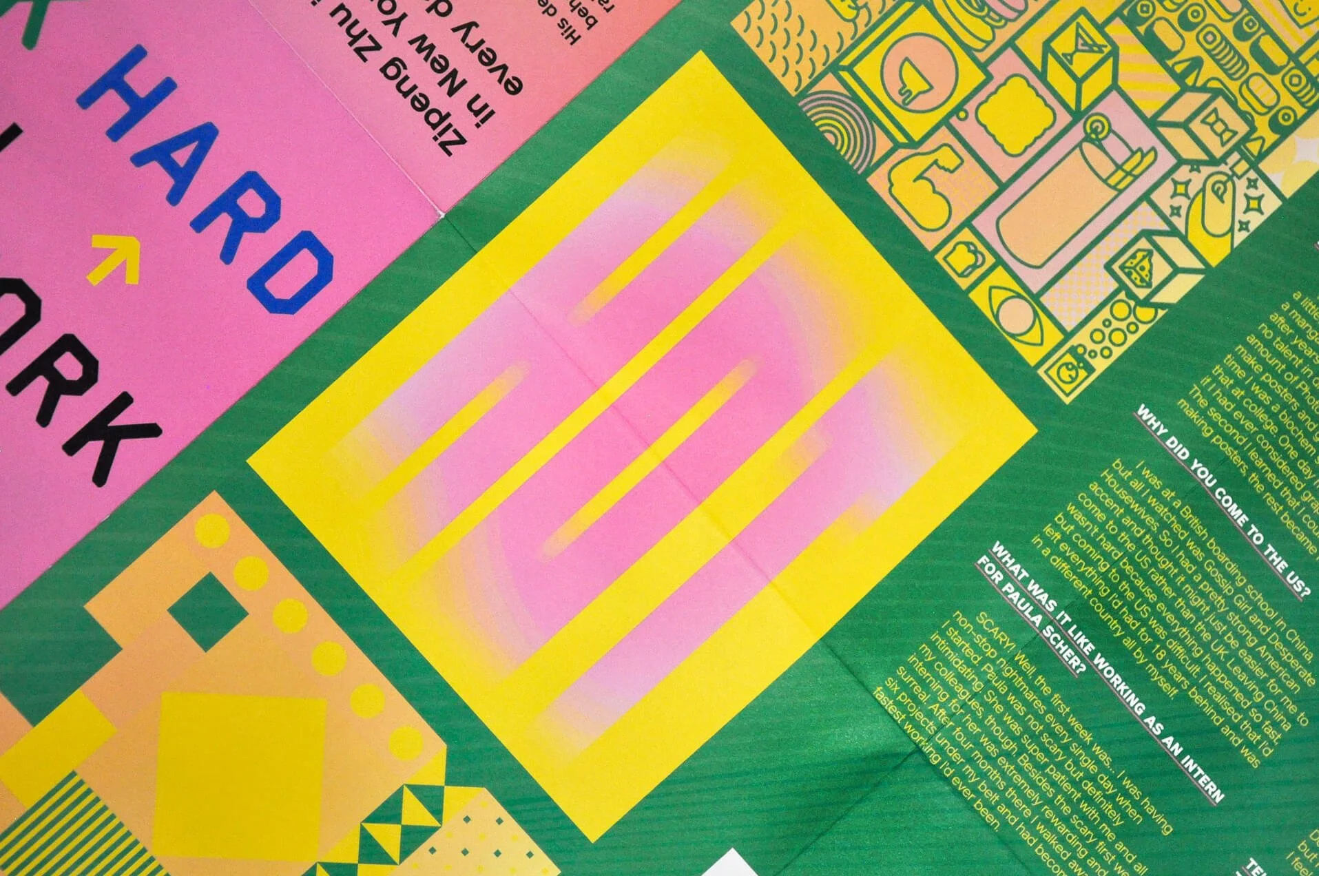 A close-up detail shot of the Zhu posterzine.