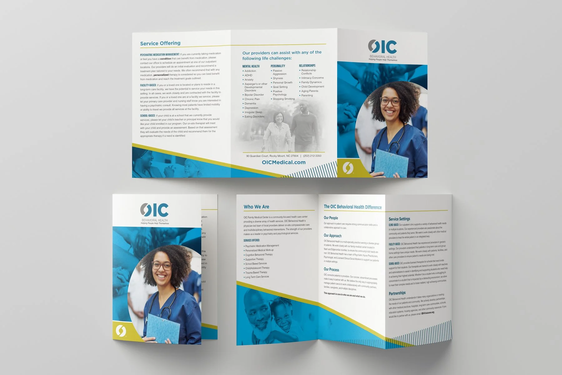 The tri-fold brochure.