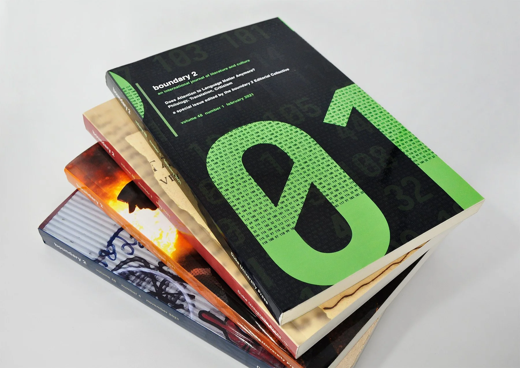 Four issues in a stack.