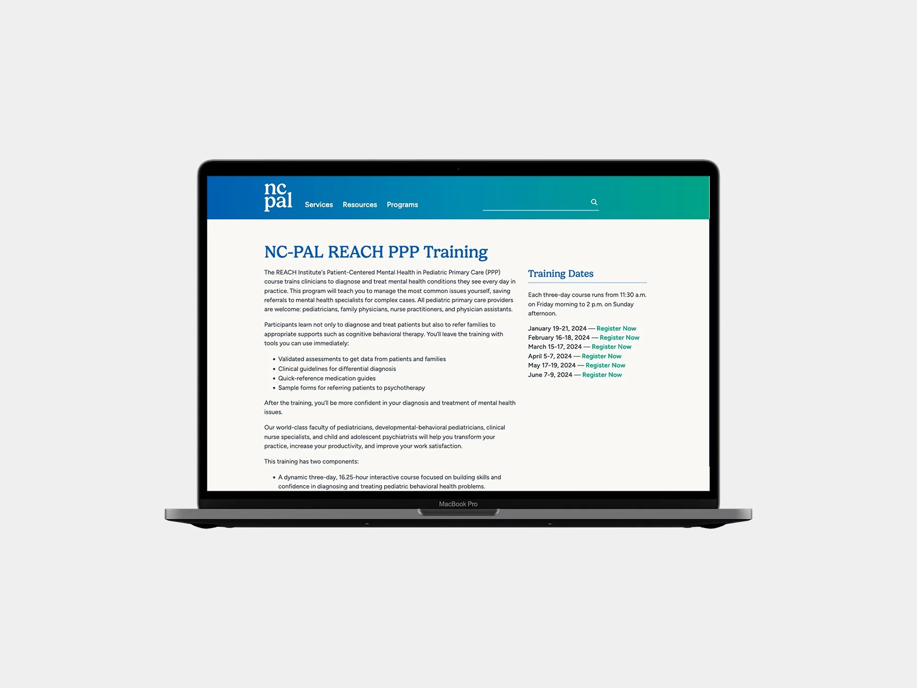 The Reach PPP Training page.