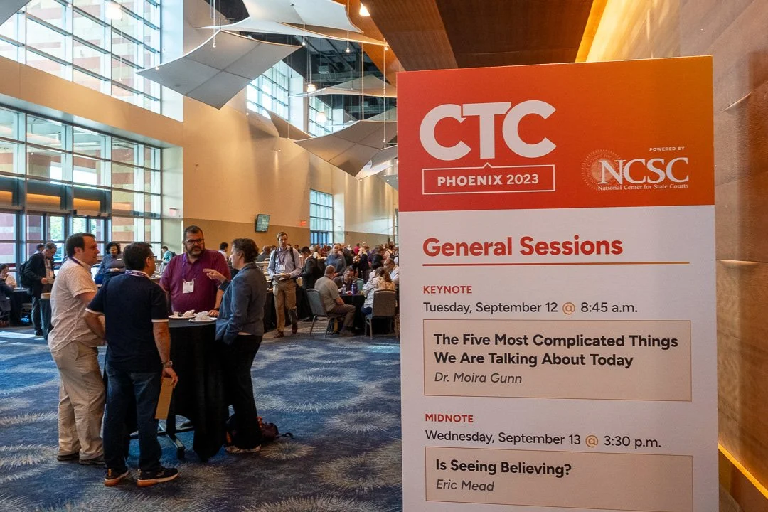 CTC 2023 session signage on site.